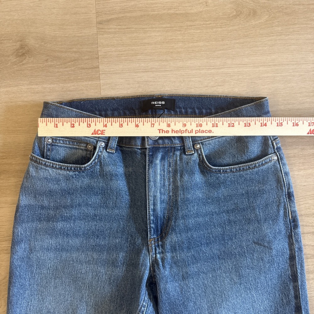 Reiss Picton Jeans Men's 28x30 Slim Fit Washed Indigo Green Cast Denim NWT - Picture 11 of 14